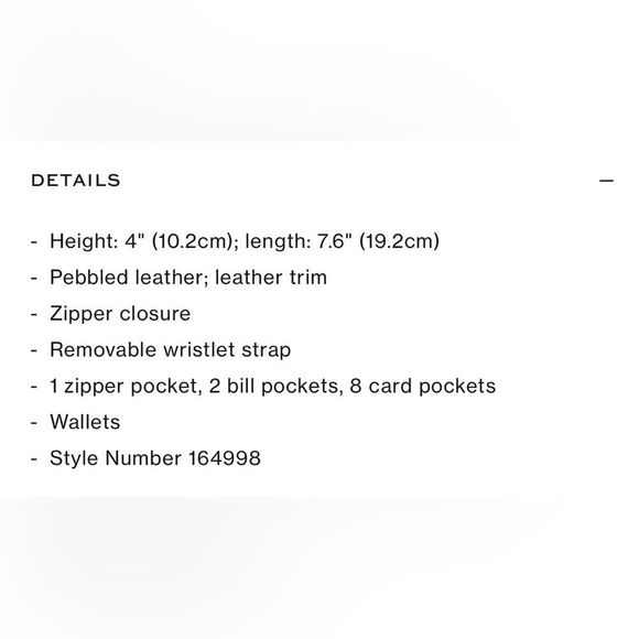 TORY BURCH Robinson Pebble Zip Continental Wallet leather Wristlet Black New - Picture 15 of 15